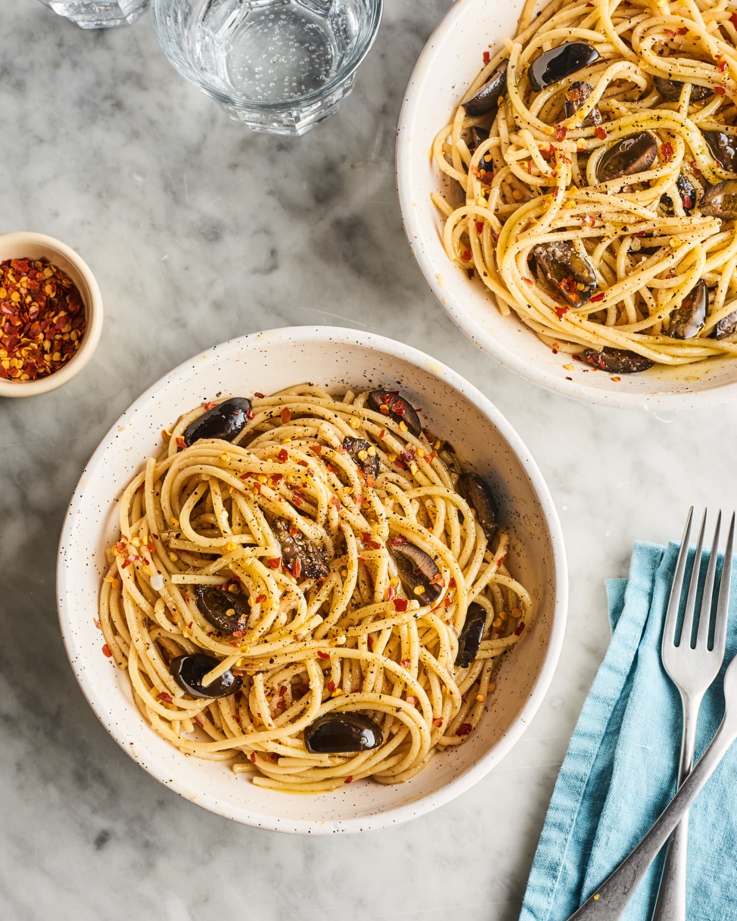 Garlic, Anchovy, and Olive Spaghetti Kitchn