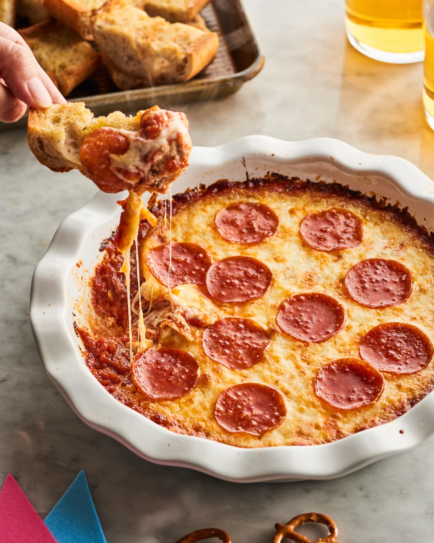 Easy, Cheesy Hot Pizza Dip | Kitchn