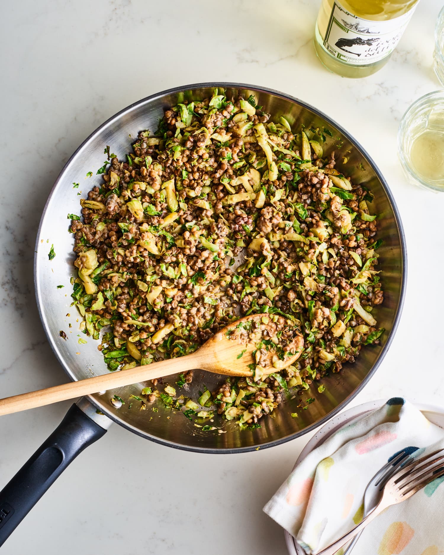 Trader Joe S Dinner Idea Warm Brussels Sprouts And Lentil Salad