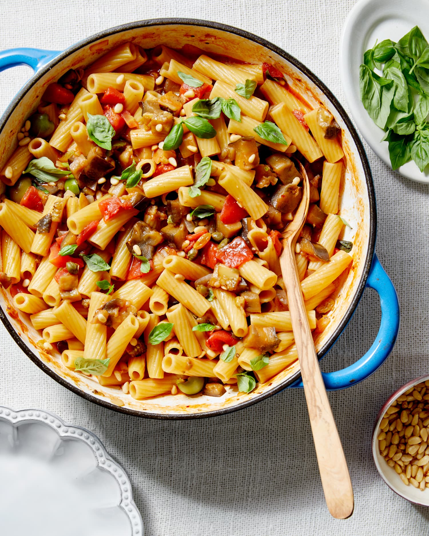 OnePot Eggplant Caponata Pasta Kitchn