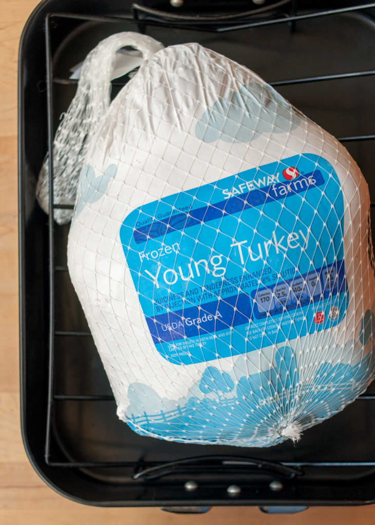 Depiction of the instructions in How to Thaw a Turkey in the Refrigerator  step 1