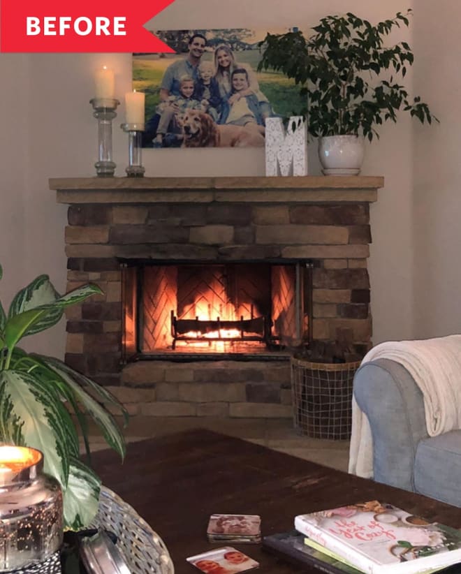 Before And After A Dreamy Fireplace Just In Time For The Holiday