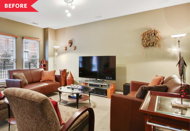 I Love the Neutral Color Palette in This Chicago Living Room Makeover