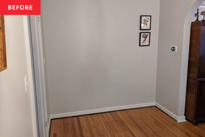 B&amp&semi;A&colon; $800 DIY Built-ins Give Purpose to This Empty Dining Room Corner