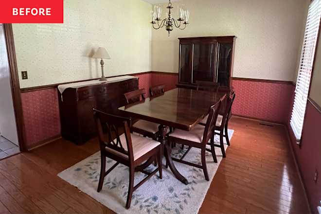 A 1980s Dining Room Gets the Most Sophisticated Thrifty Makeover