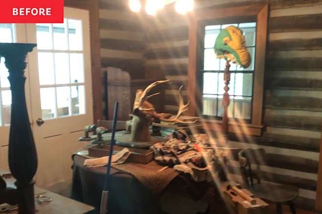 This Dingy Cabin Dining Room Got a Modern-Meets-Rustic Makeover