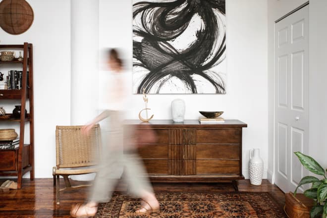 A Scandinavian Inspired Studio Apartment For Two Was Furnished