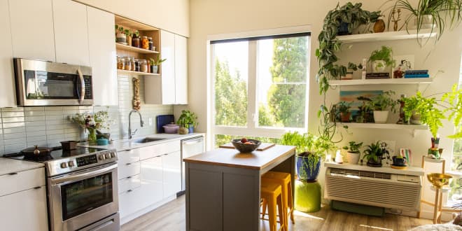 A Small Portland Apartment Has Seriously Good Open Shelving Inspiration Sofia Consola