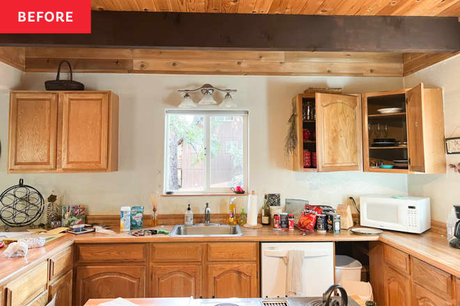 A "Drab" '70s Kitchen Gets the Cutest Makeover (The Cabinets Look New!)