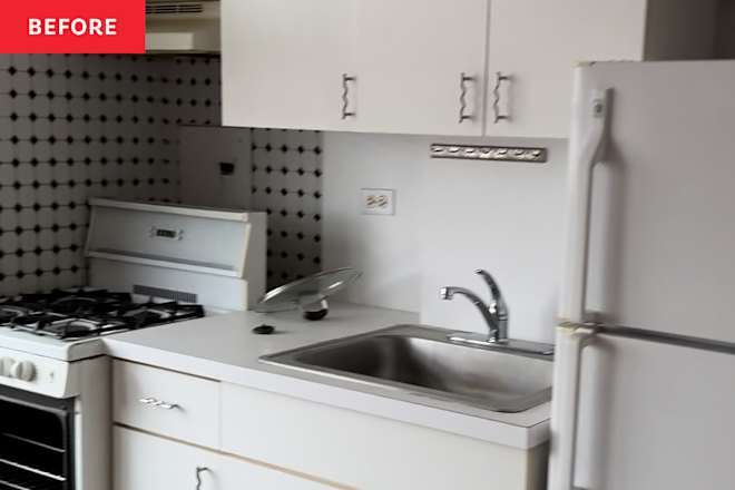 Before & After: A “Tired” 1950s Kitchen Gets a Dramatic Green Makeover (for Under $6,000!)
