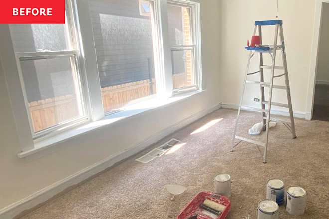 A Plain White Dining Room Transforms with Daring Paint