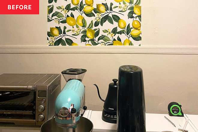 Before & After: Cheery Wallpaper and Funky Decor Revamp This ‘90s Kitchen for Just $500