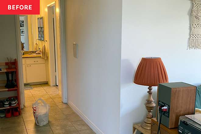 I Gave My Boring Rental Hallway a Bold $100 Makeover (It’s Circus Chic!)