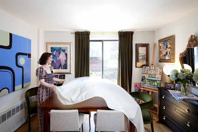 Renter-Friendly DIYs Transformed This NYC Apartment into a Dreamy Home
