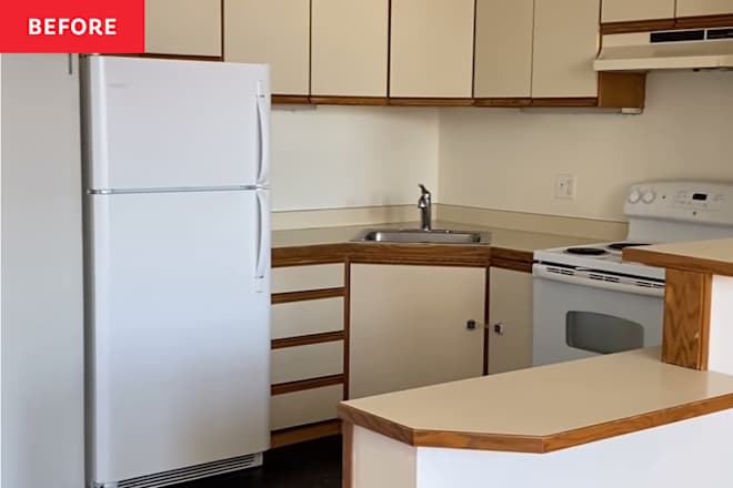 Before & After: A “Bland, Outdated” ’80s Kitchen Gets the Most Refreshing $250 Makeover