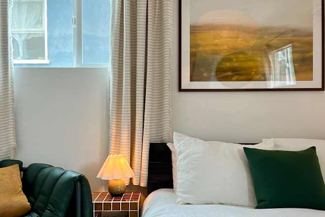 This LA Apartments Lighting Is So Good, Youll Want to Keep the Big Light On