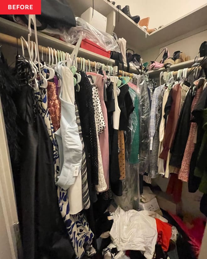 See How a Pro Organizer Turns This Overstuffed Closet into a Functional Space