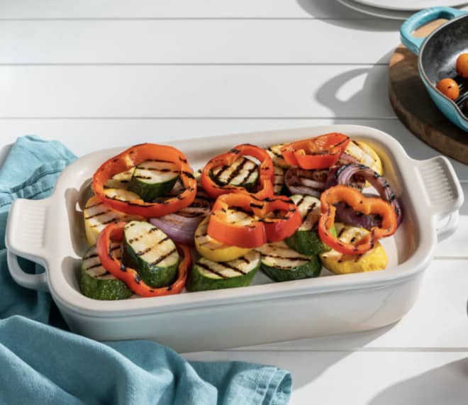 Le Creuset’s 2-in-1 Baking Dish and Platter Is on Major Sale and It’s Perfect for Holiday Entertaining or Gifting