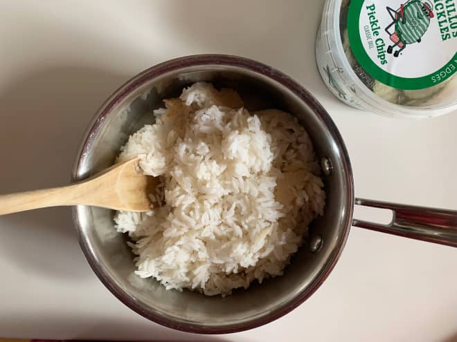 I Tried Cooking Rice in Pickle Juice and It's My New Go-To for Lunch