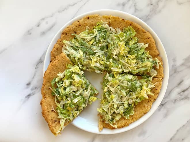 I Made the Viral Chicken Crust Caesar Salad Pizza so You Never Have To