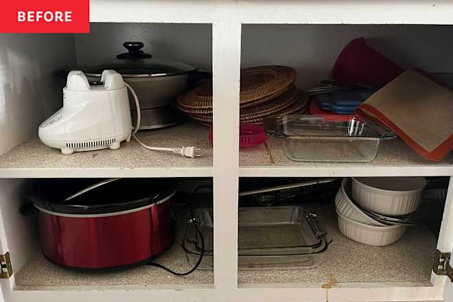 I Tried the “House-Hushing” Method in My Kitchen Cabinets, and Cleared Out 9 Years’ Worth of Stuff in Minutes
