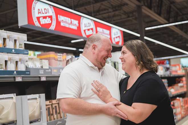 This Couple Found Love (and Got Engaged!) in an Aldi Aisle — and It Nearly Broke the Internet