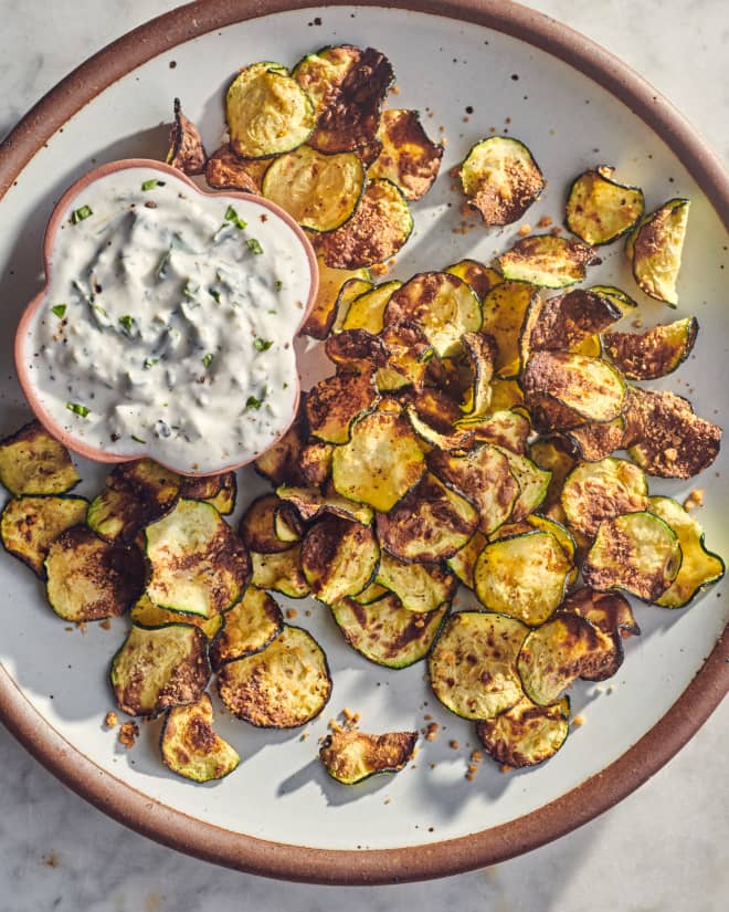 The Best, Crispiest Air Fryer Zucchini Chips You Can Make