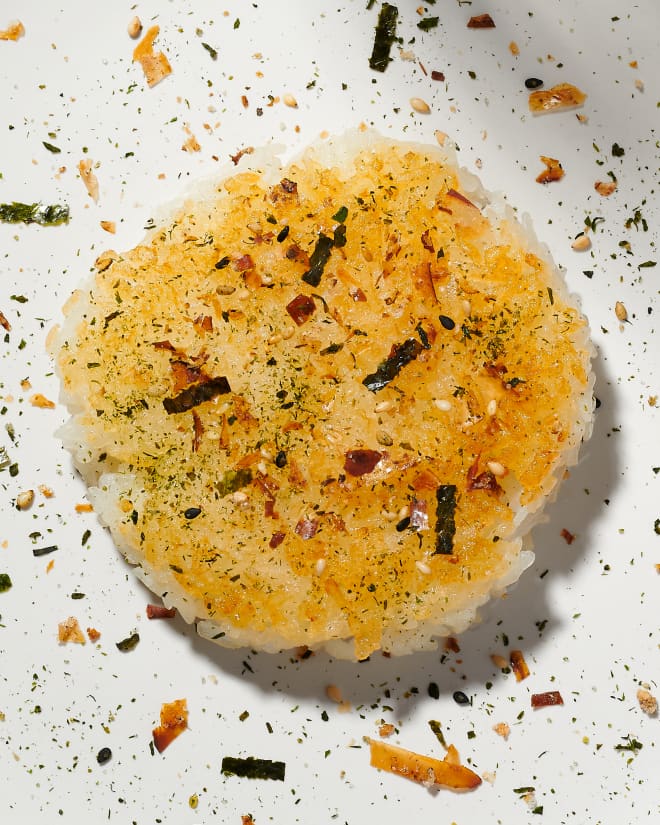 Griddled Rice Cakes with Furikake