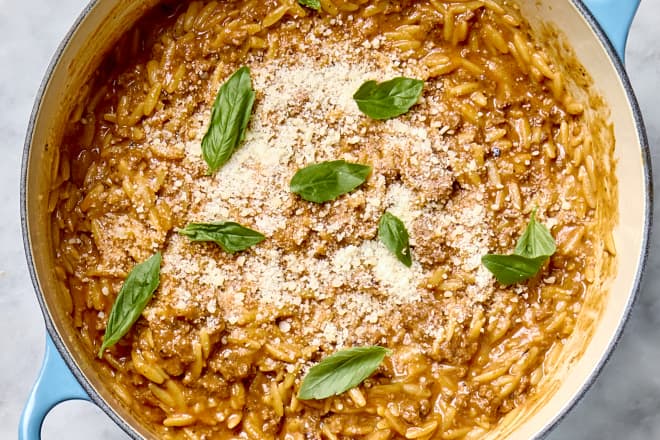 My Creamy One-Pot Beef Orzo Is So Easy‚ I Make It Once a Week