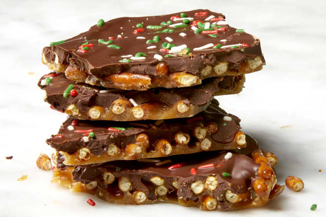 My 4-Ingredient Christmas Toffee Is Always a Hit at Holiday Parties