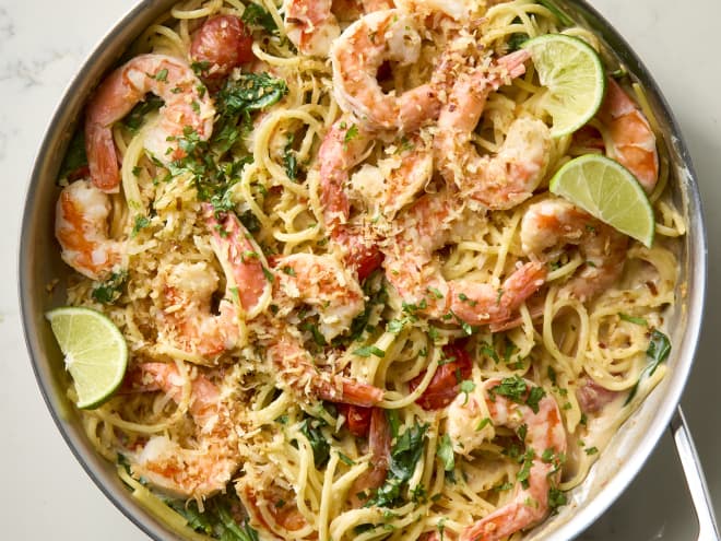 My One-Pan Coconut Shrimp Pasta Has All the Flavor with None of the Frying