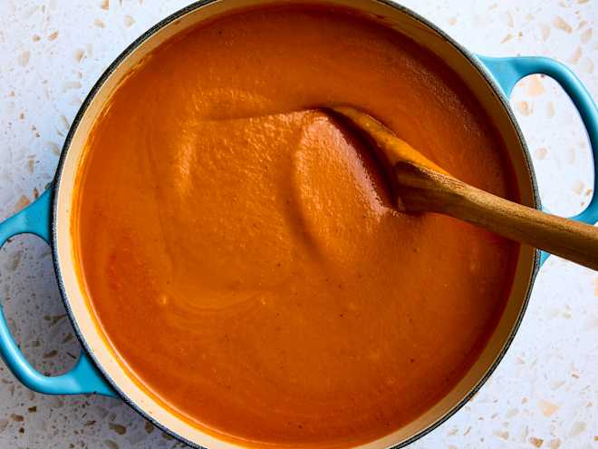 The “Perfect” Le Creuset Pan I’m Buying for Soup and Stew Season Is $130 Off