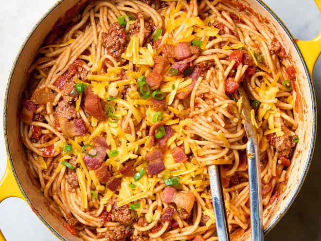 My "Cowboy Spaghetti" Is the Only Weeknight Pasta Recipe You Need This Fall