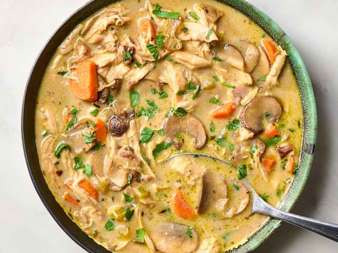 One-Pot Creamy Chicken Soup Is the Coziest Dinner You'll Make This Month