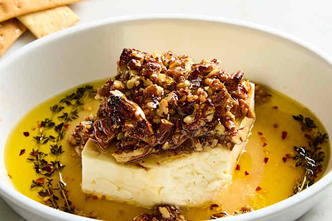 "Thanksgiving Baked Feta" Is the Easiest Appetizer You'll Ever Make
