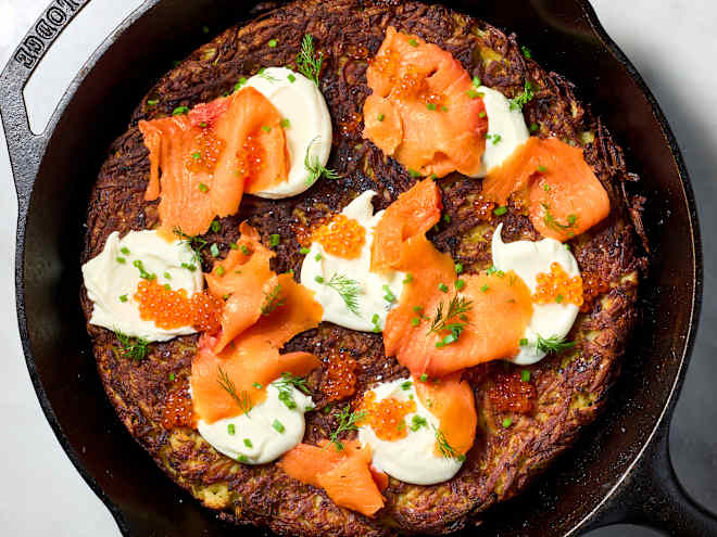 My Skillet Latke Is Impossibly Crispy and 100 Times Easier Than Frying