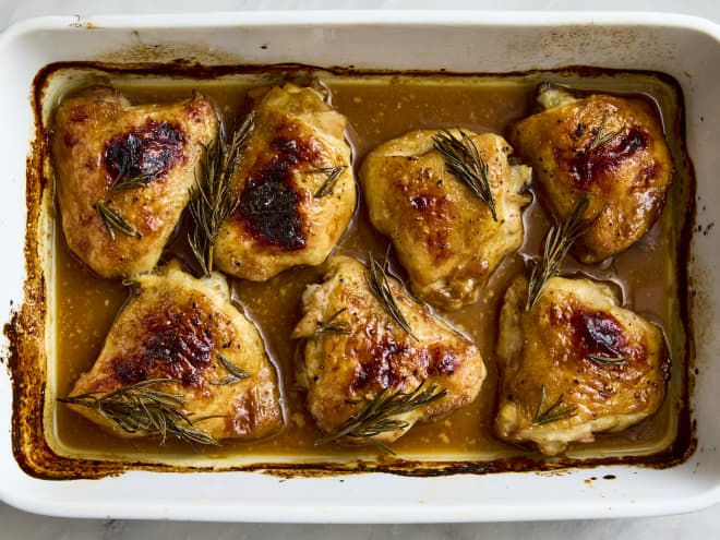 These Easy Baked Chicken Thighs Are So Flavorful, I Make Them Every Single Week