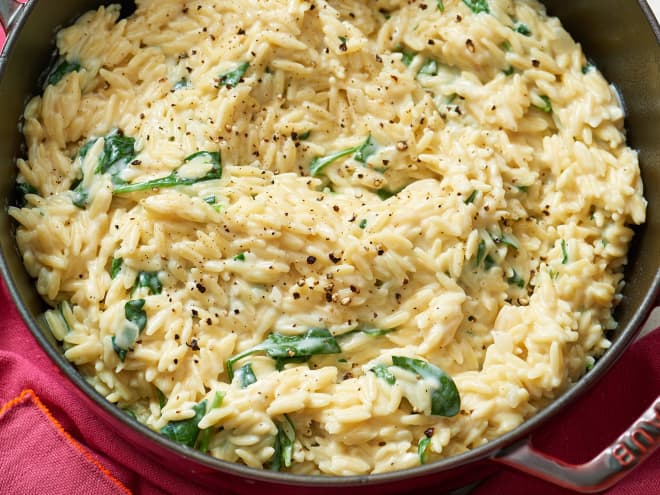 The 15-Minute Creamy One Pot Orzo I Make When I Don't Know What to Cook