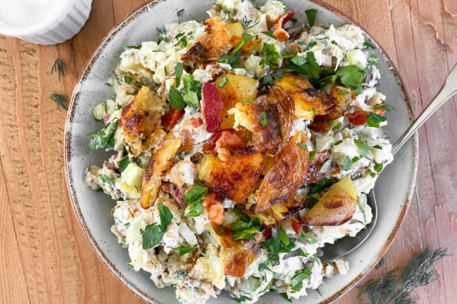 I Tried the Viral Smashed Potato Salad