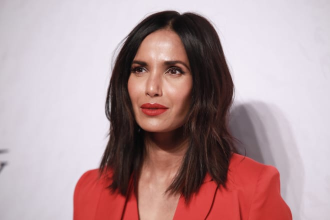 Padma Lakshmi’s Kitchen Cabinet Color Is Exactly Where Trends Are Moving