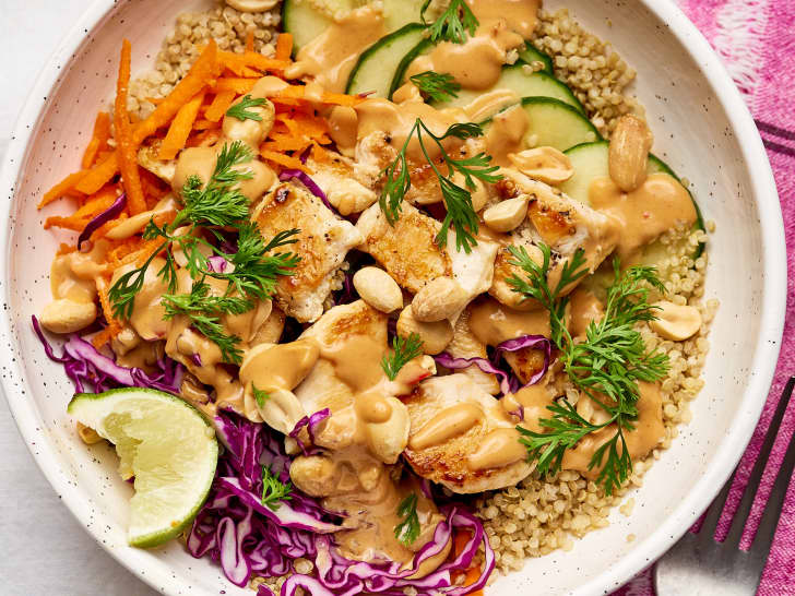 Peanut Chicken Power Bowls