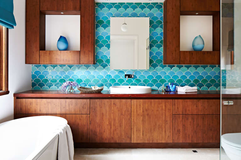 Totally On Trend Fabulous Fish Scale Tiles For The Bath Kitchen Apartment Therapy