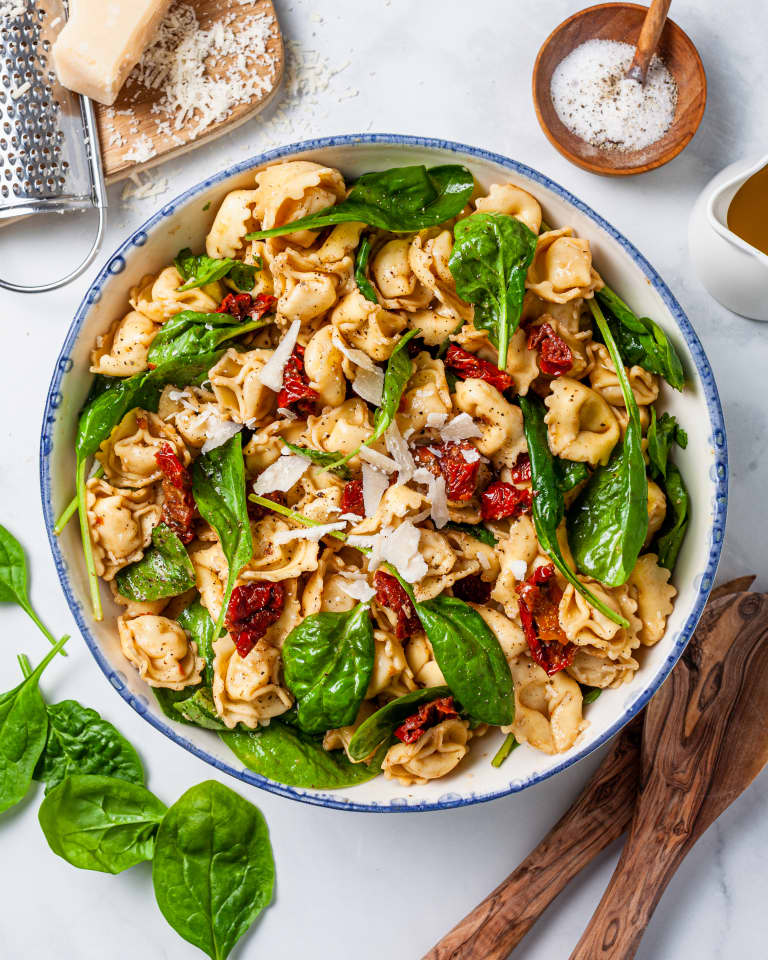 Tuscan Tortellini Salad With Spinach And Sun Dried Tomatoes Kitchn