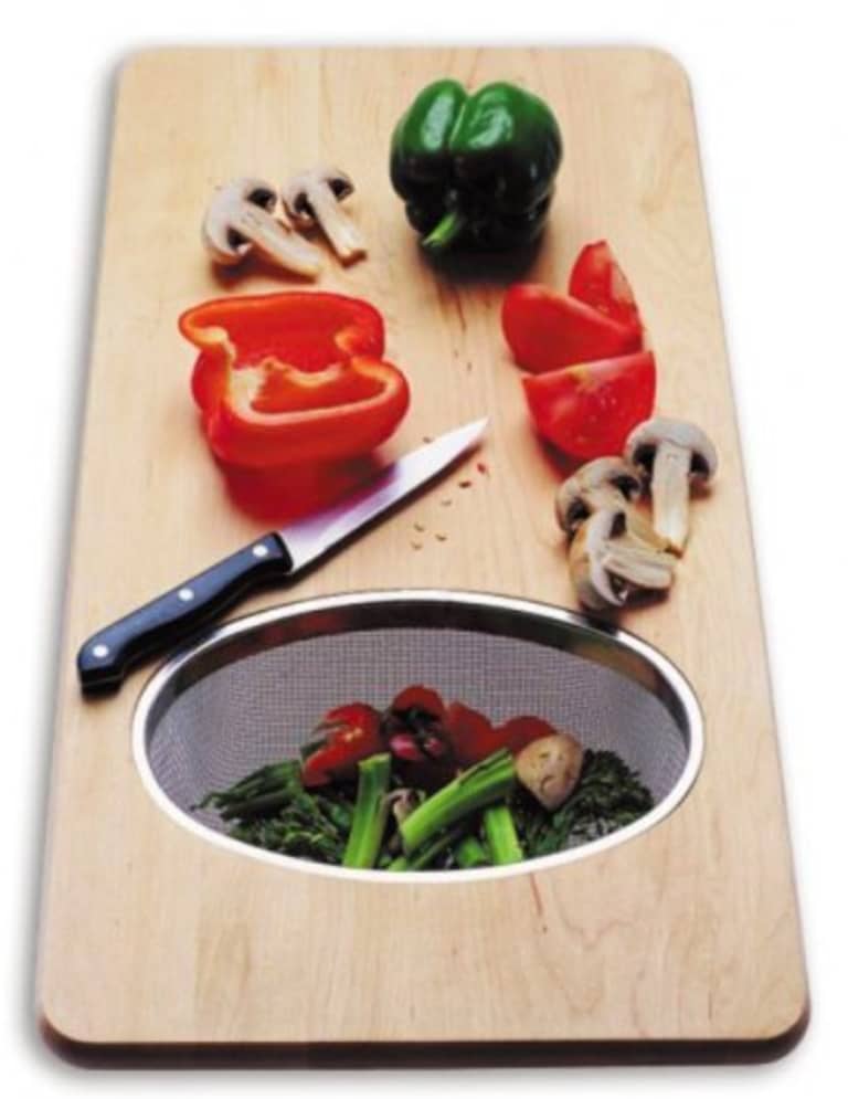 cutting board with drain