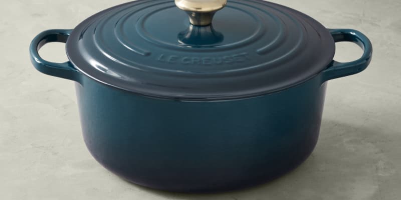 7 PC Enameled Cast Iron Cookware Set - Agave