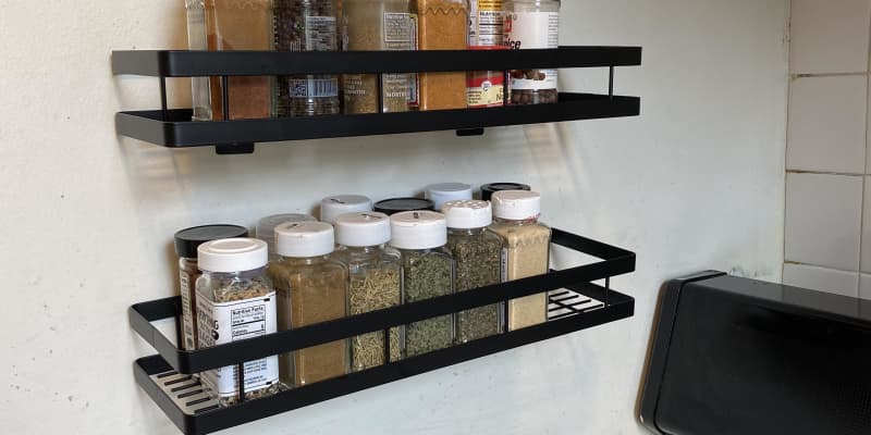 This Wall Mounted Spice Rack Adds Extra Kitchen Storage | Kitchn