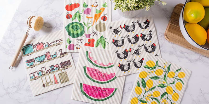 Sanni Shoo SWE.Dish Swedish Dishcloths For Kitchen, Cleaning And