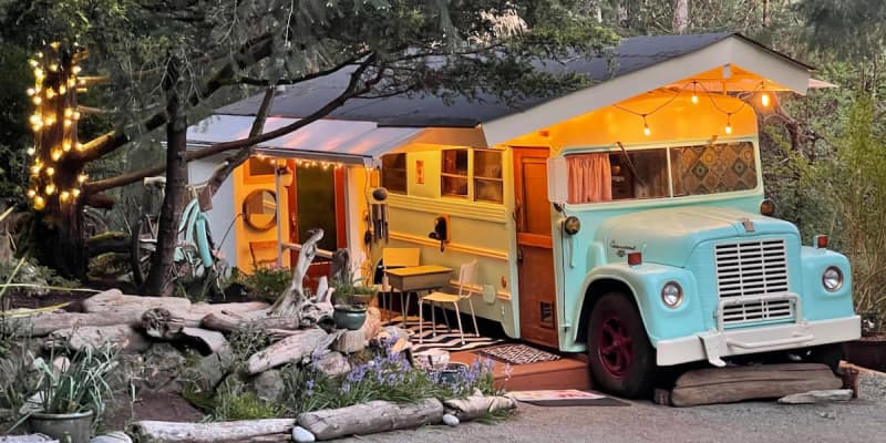 This Charming School Bus Is a Tiny Home You Can Rent on Airbnb