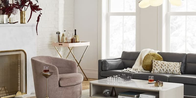 West elm sales faceted drink table