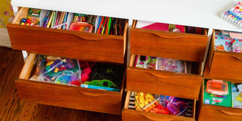 Kid Art Supplies: From Messy Cabinet to Organized Art Cart – Lake and River  Studio